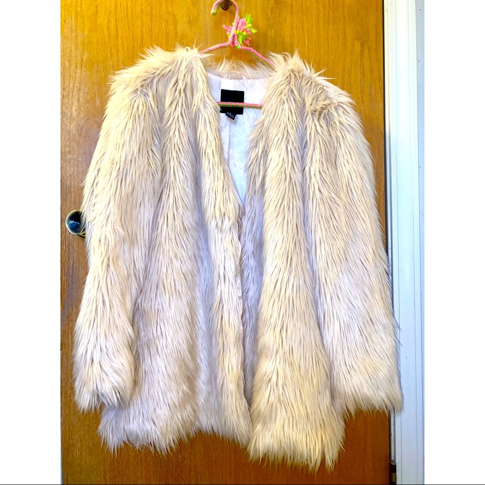 Forever 21 soft pink fur jacket.